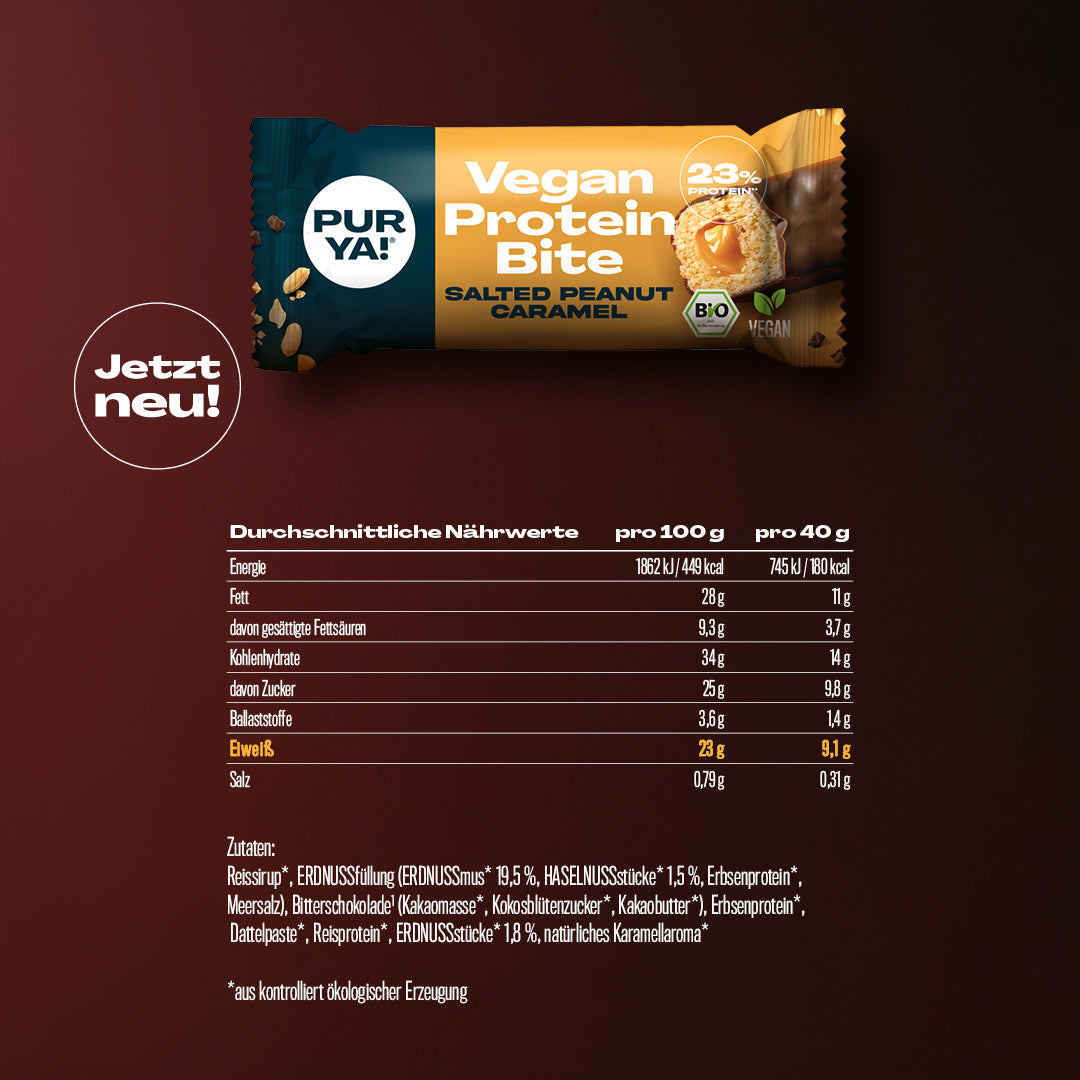 Veganer Proteinriegel Salted Peanut Caramel