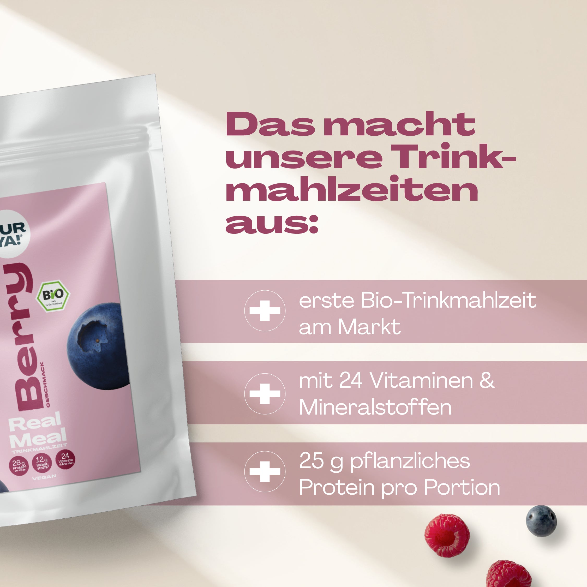 Trinkmahlzeit Pulver Berry