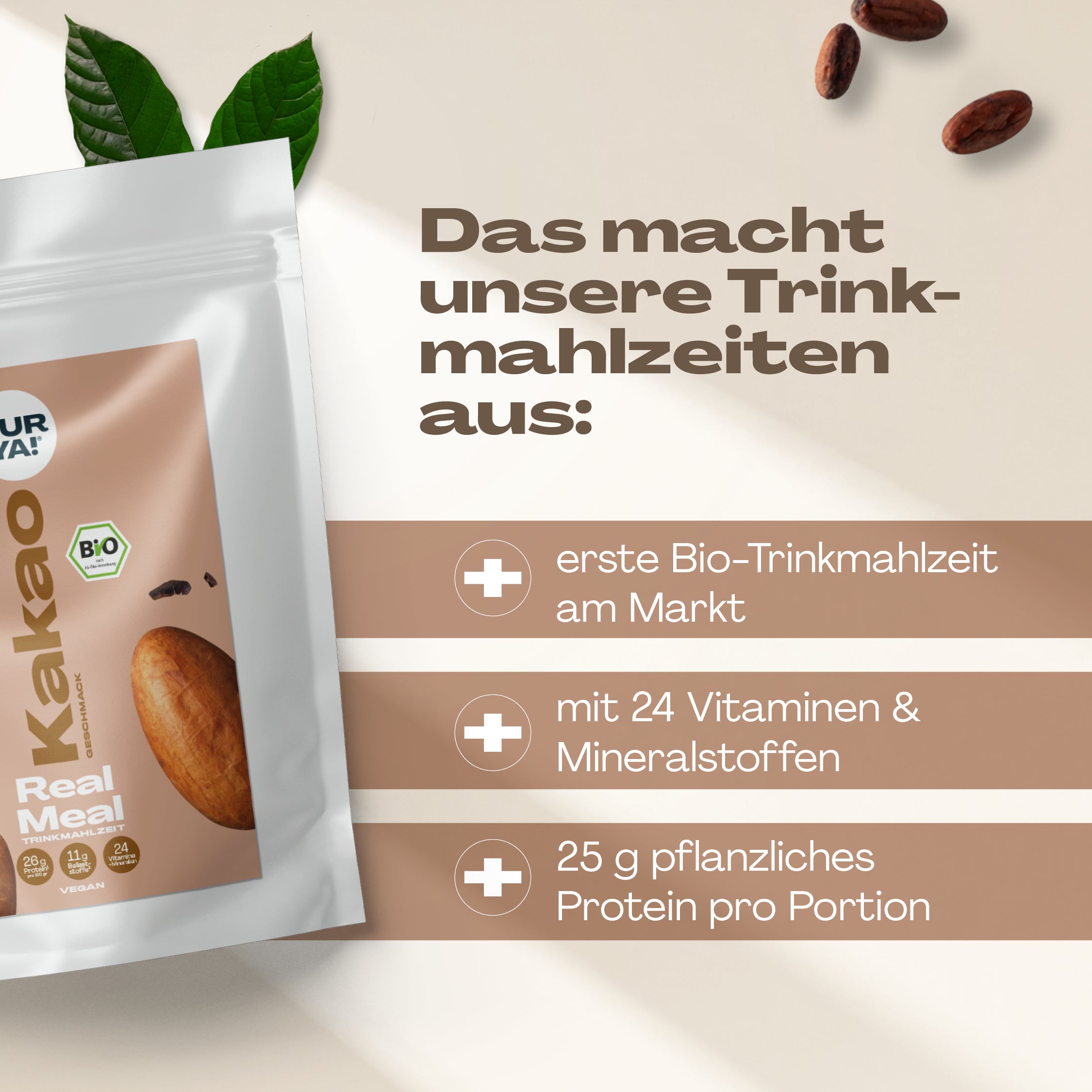 Trinkmahlzeit Pulver Kakao