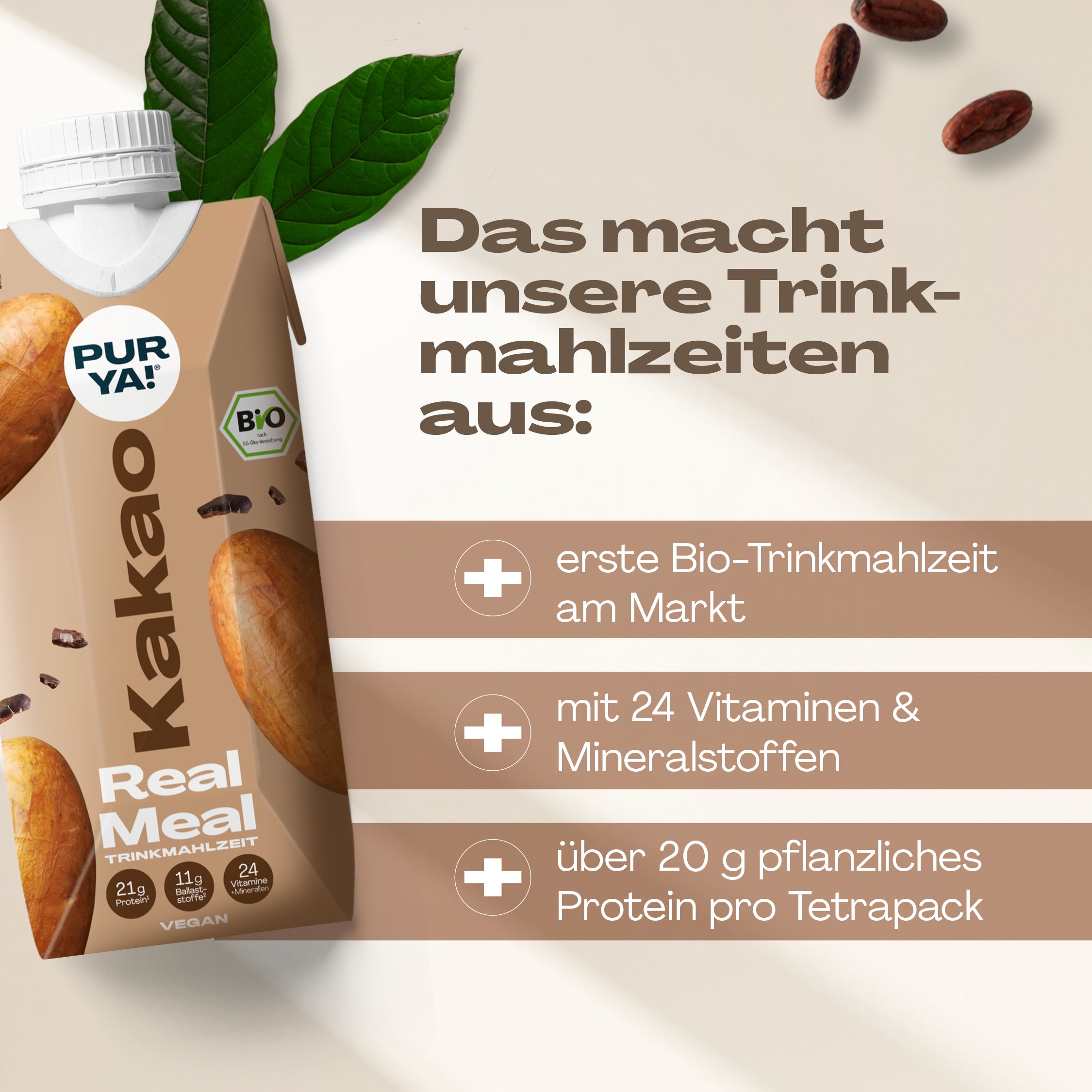 Trinkmahlzeit Kakao Tetra Pak