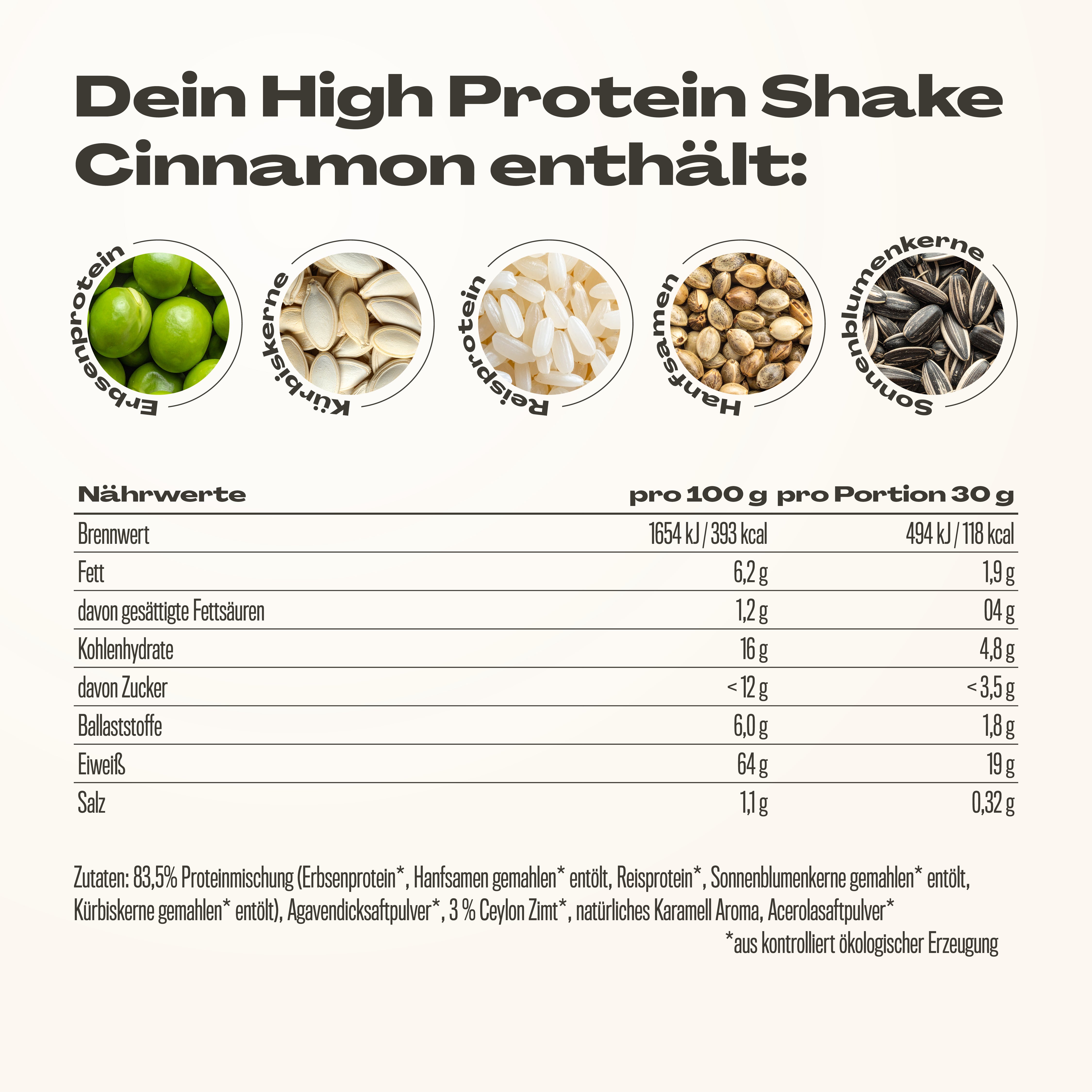 Veganes Proteinpulver Cinnamon 600g