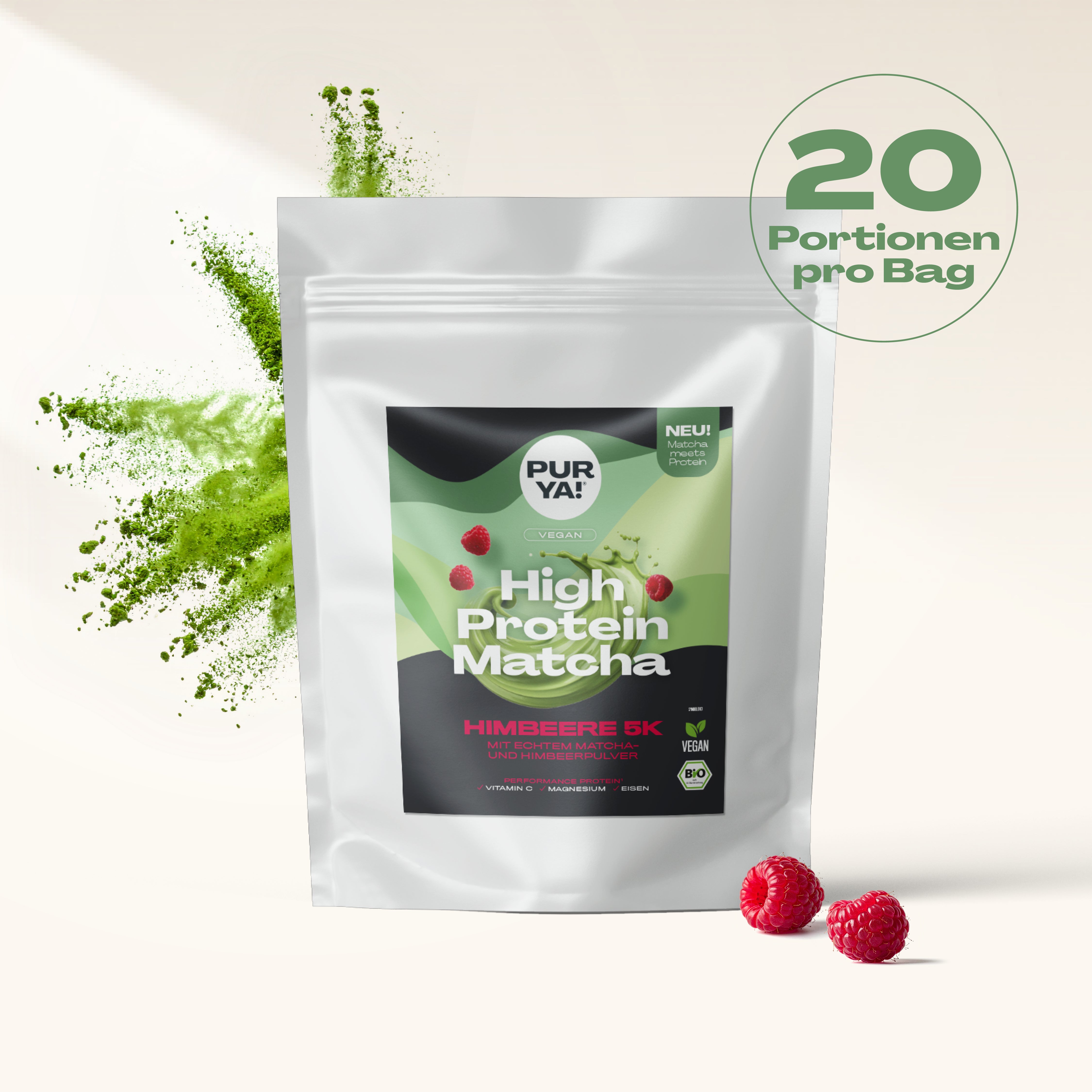 Veganes Proteinpulver Matcha