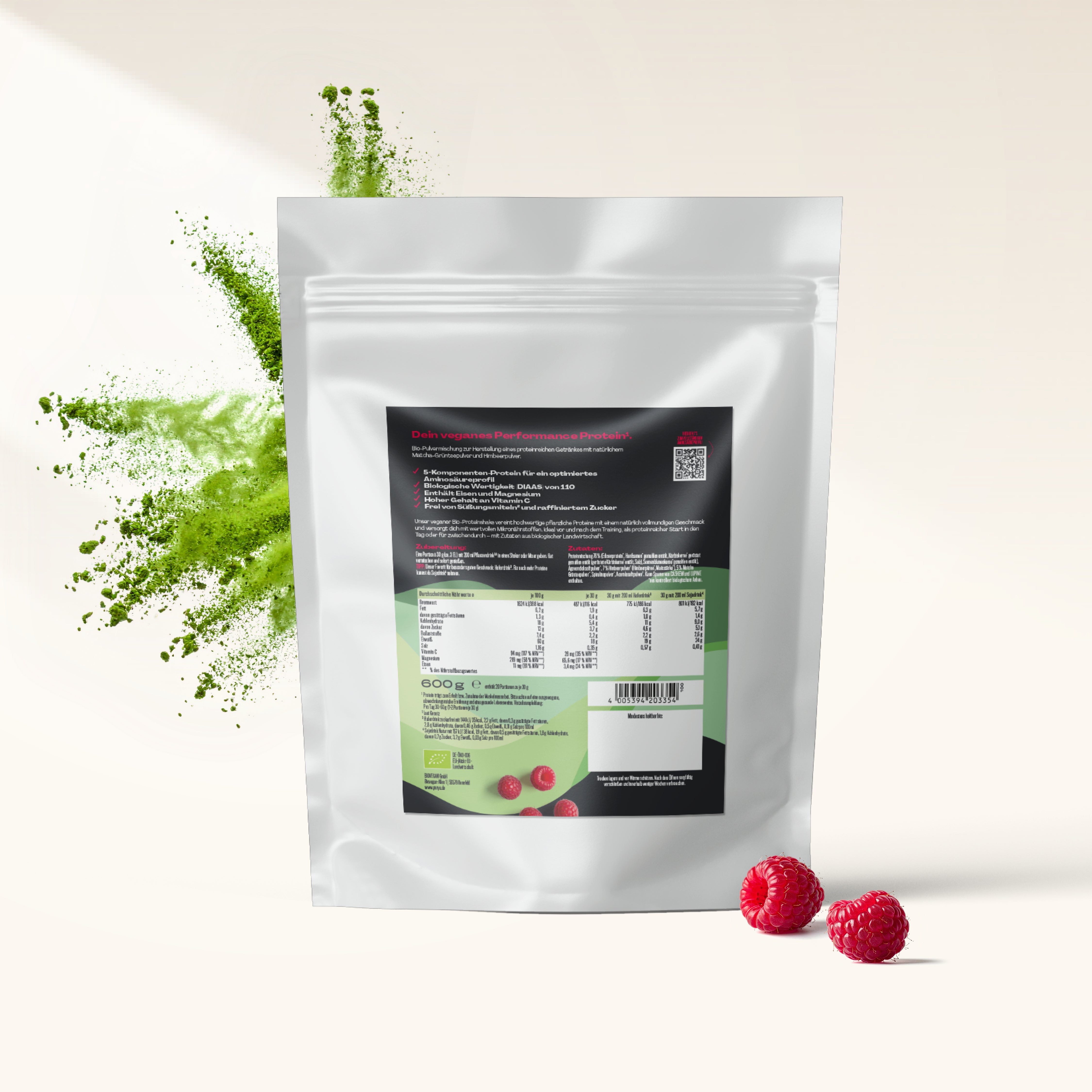 Veganes Proteinpulver Matcha