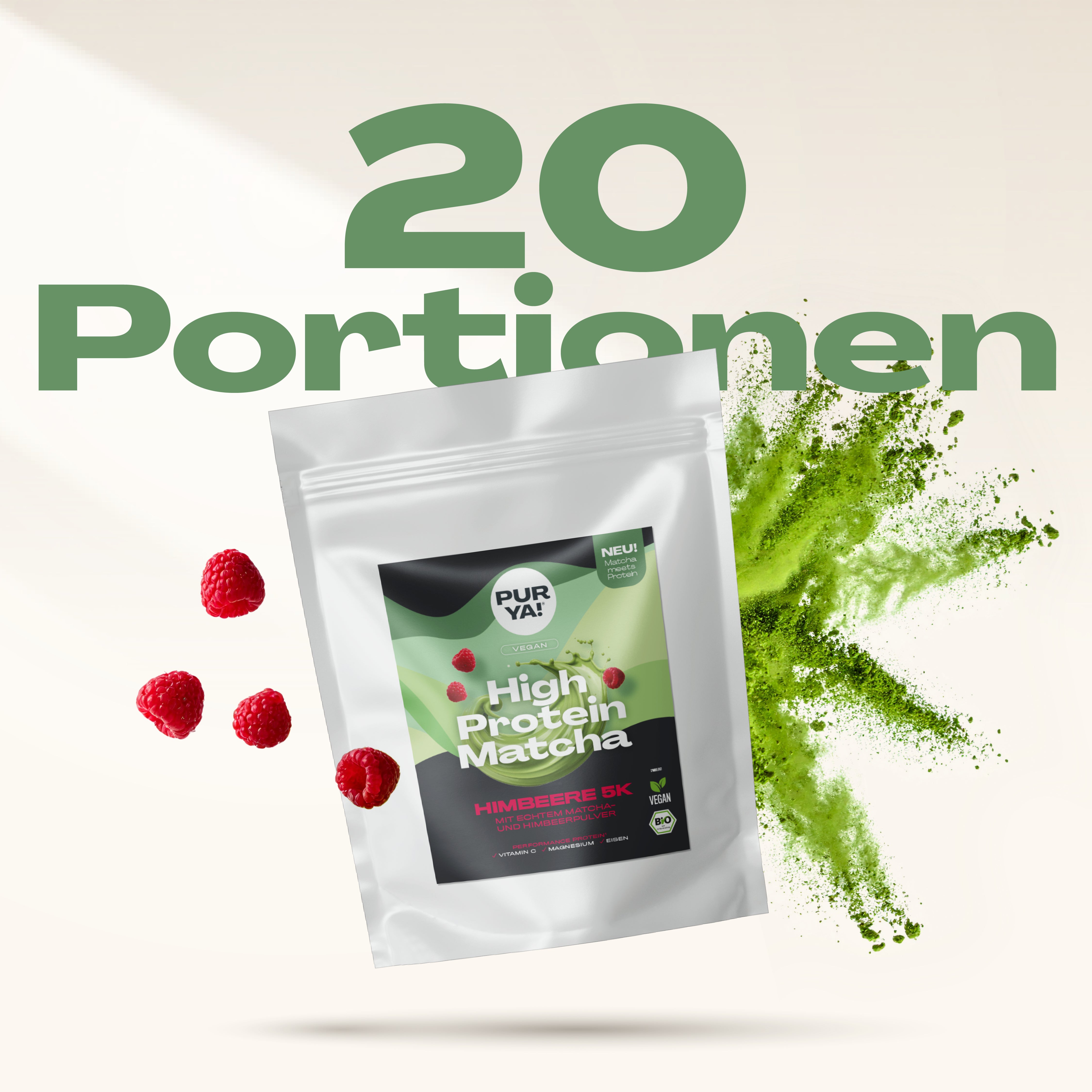 Veganes Proteinpulver Matcha