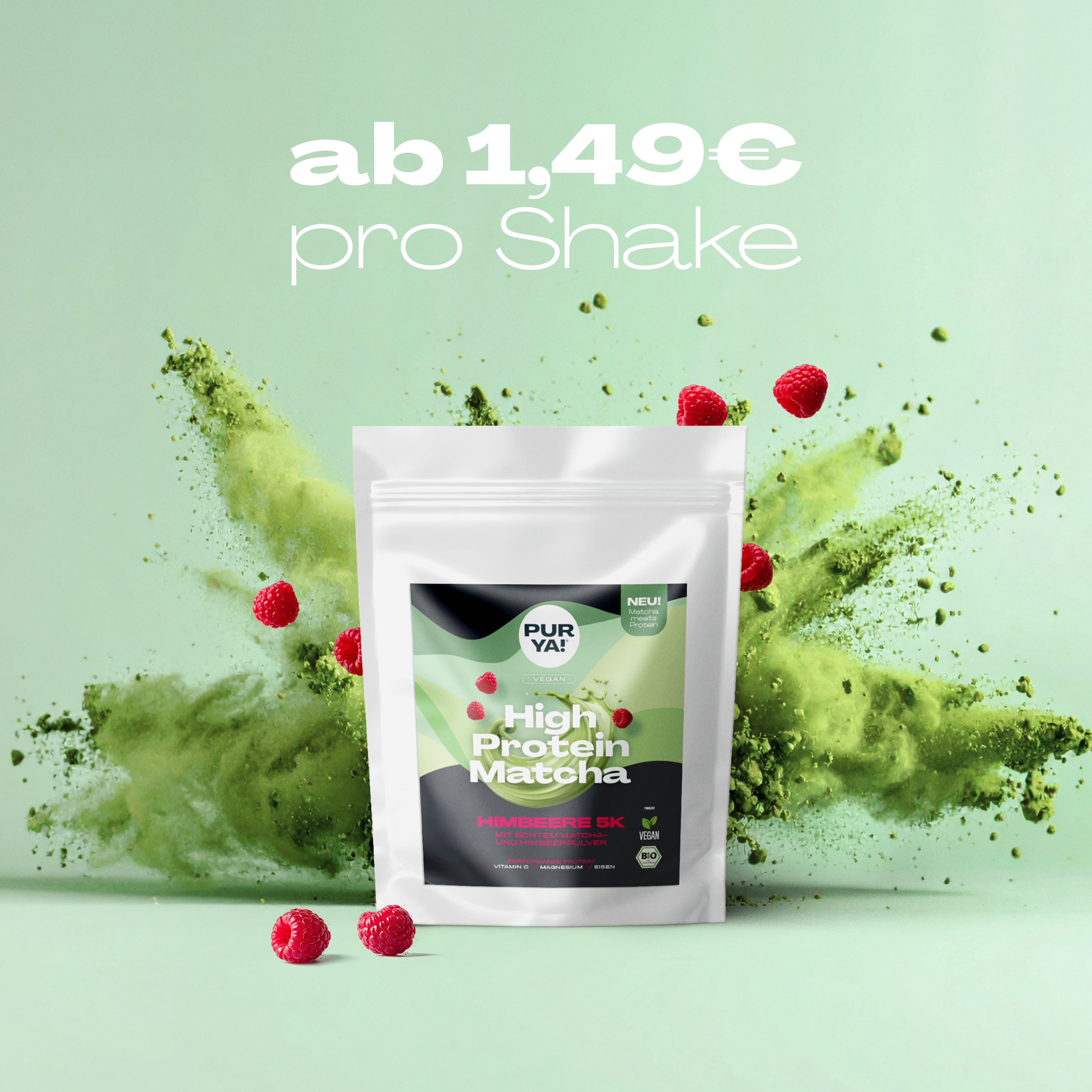 Veganes Proteinpulver Matcha