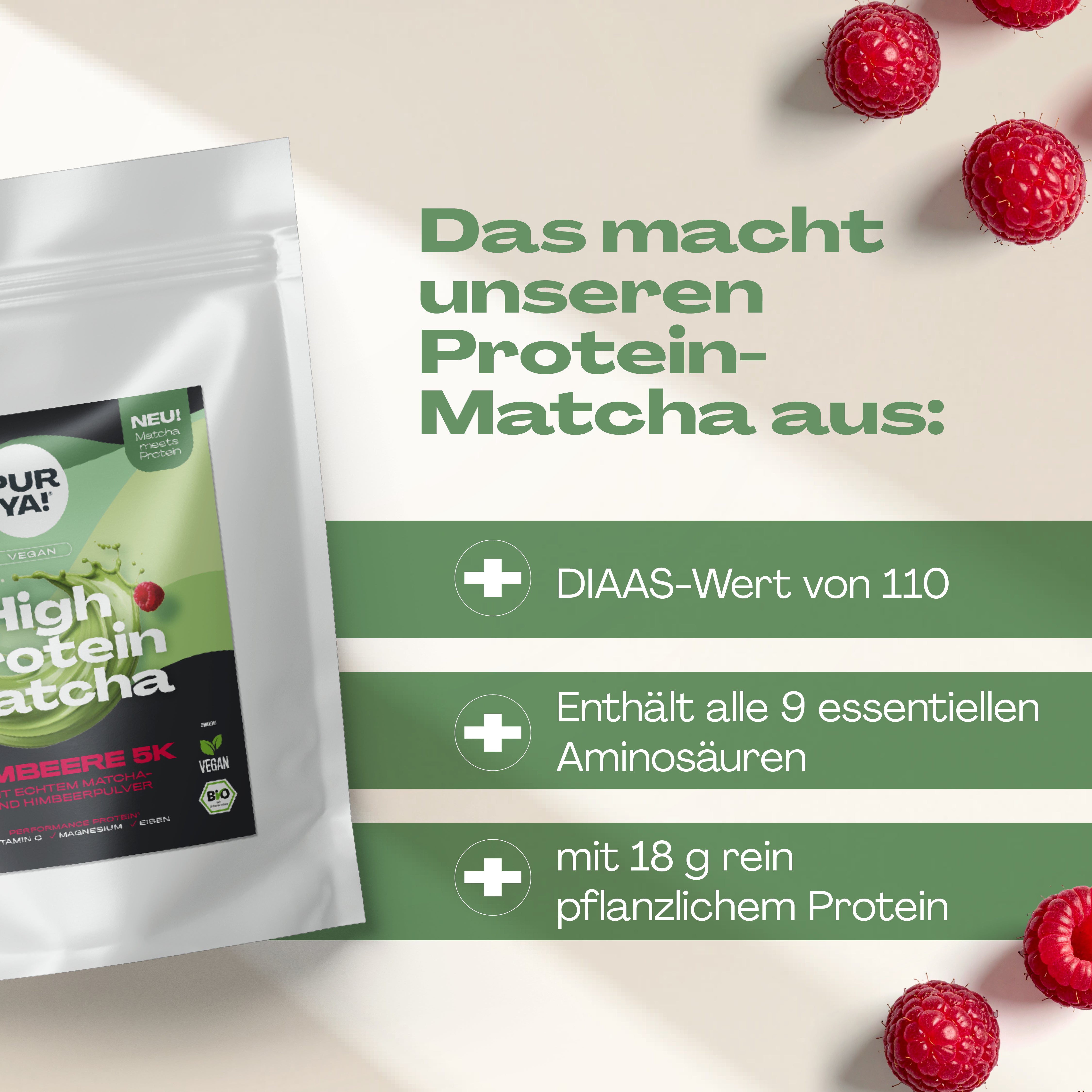 Veganes Proteinpulver Matcha