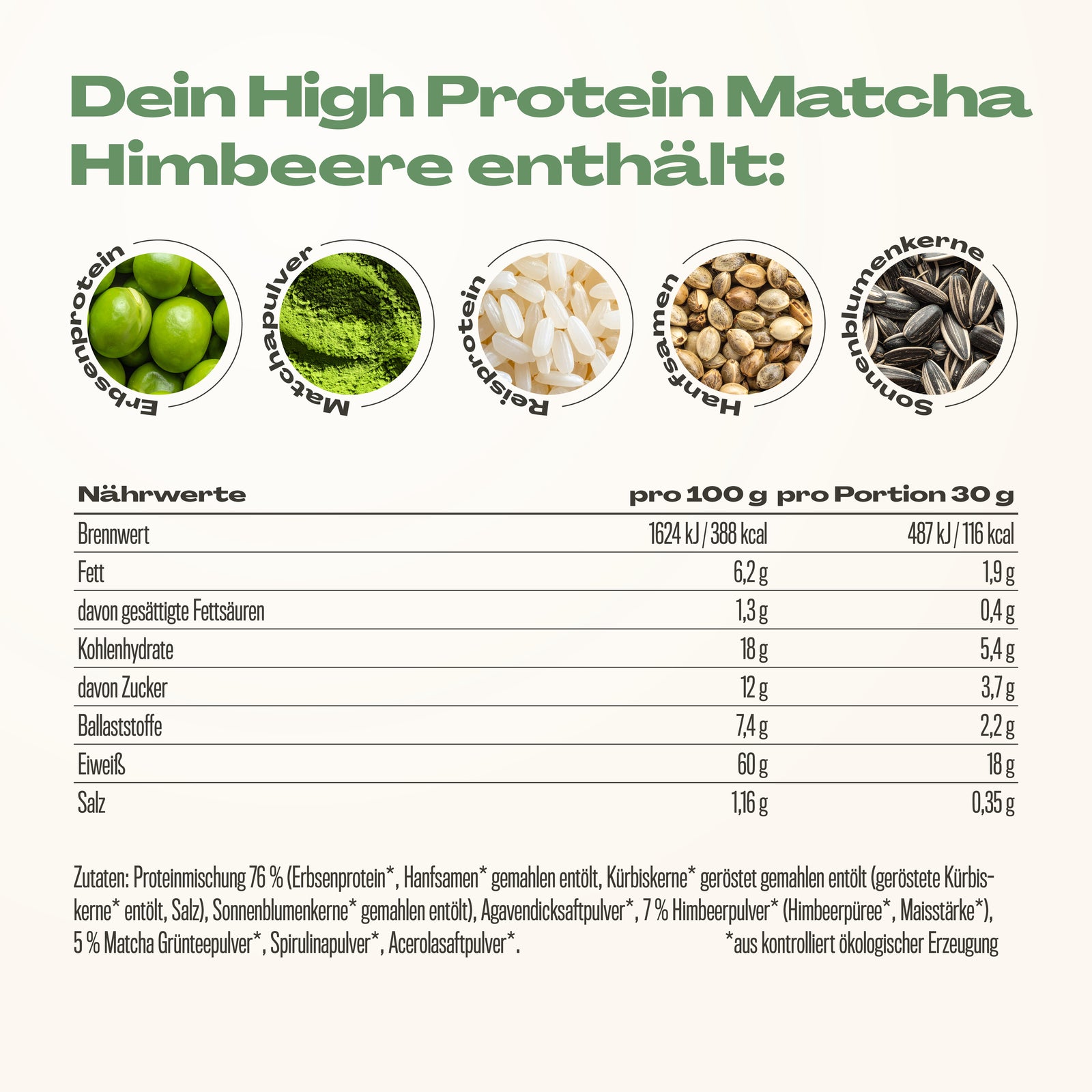Veganes Proteinpulver Matcha