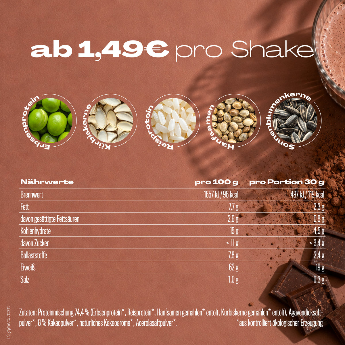 Veganes Kakao Protein