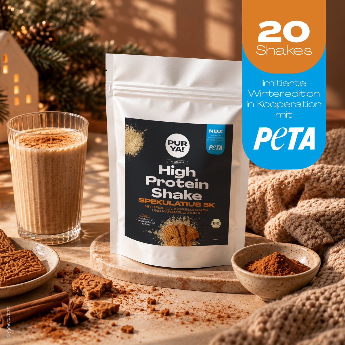 Veganes Spekulatius Protein