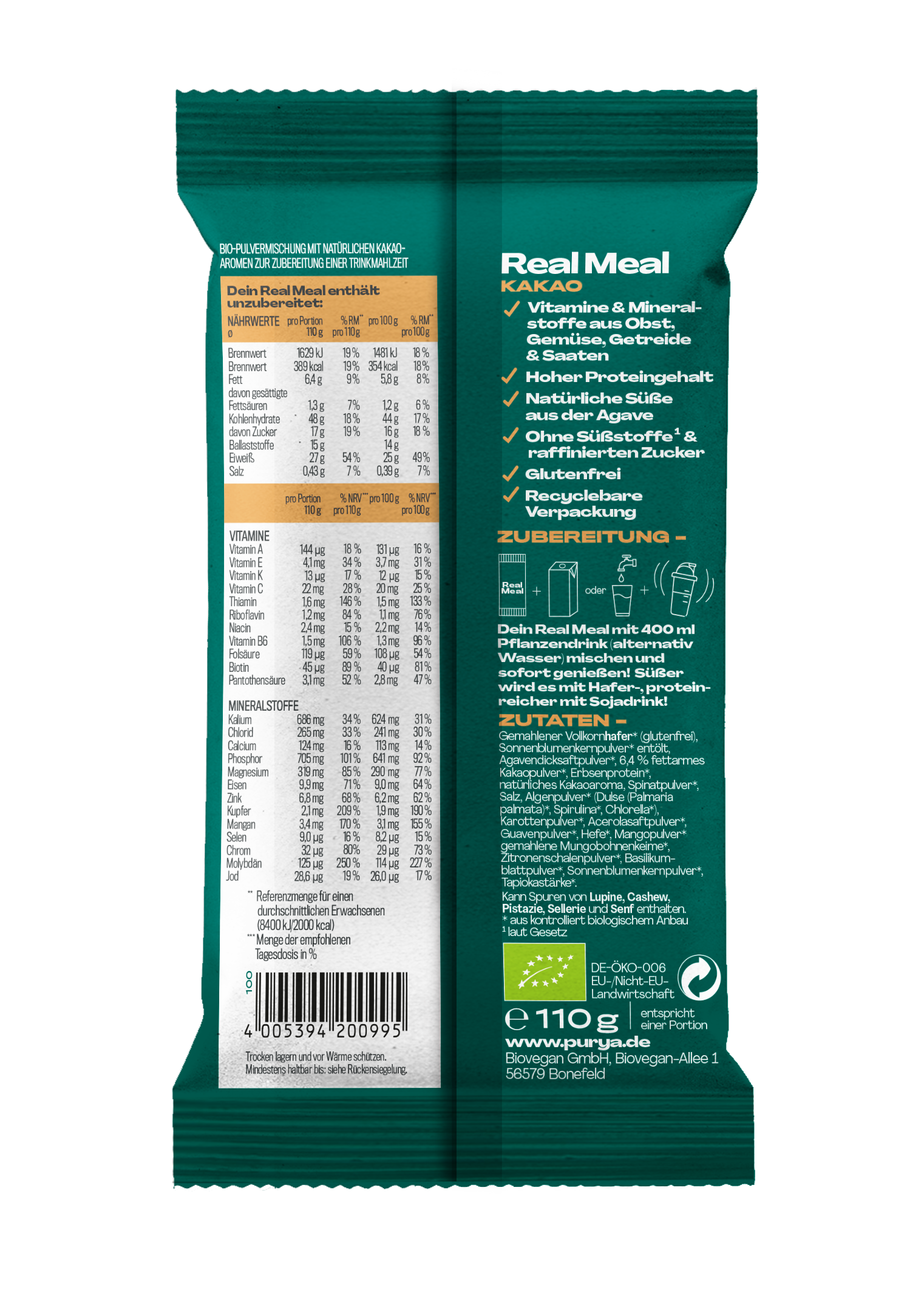 Real Meal Trinkmahlzeit Kakao 8er Pack