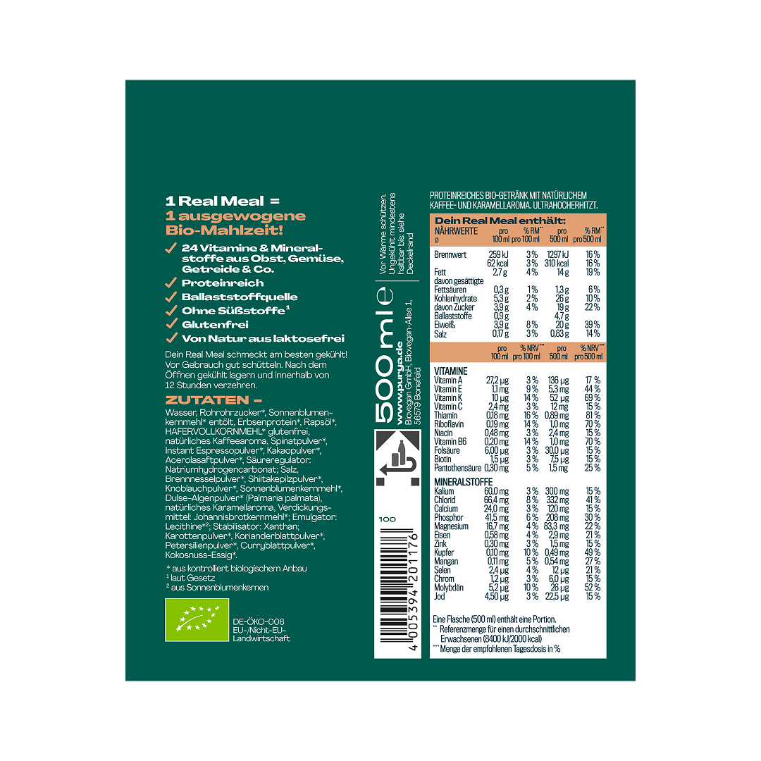 Real Meal Trinkmahlzeit To Go Coffee 6er Pack