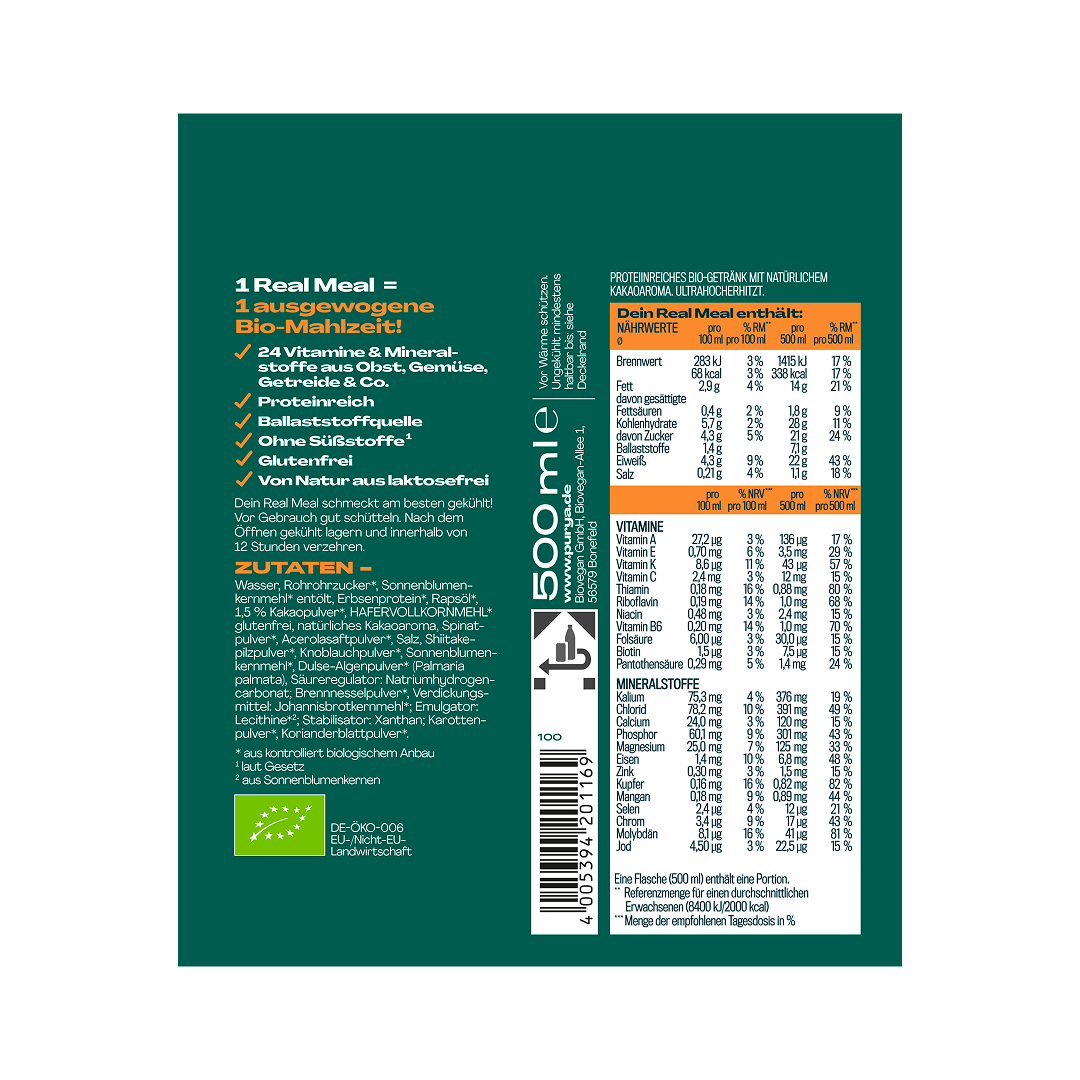 Real Meal Trinkmahlzeit To Go Kakao 6er Pack