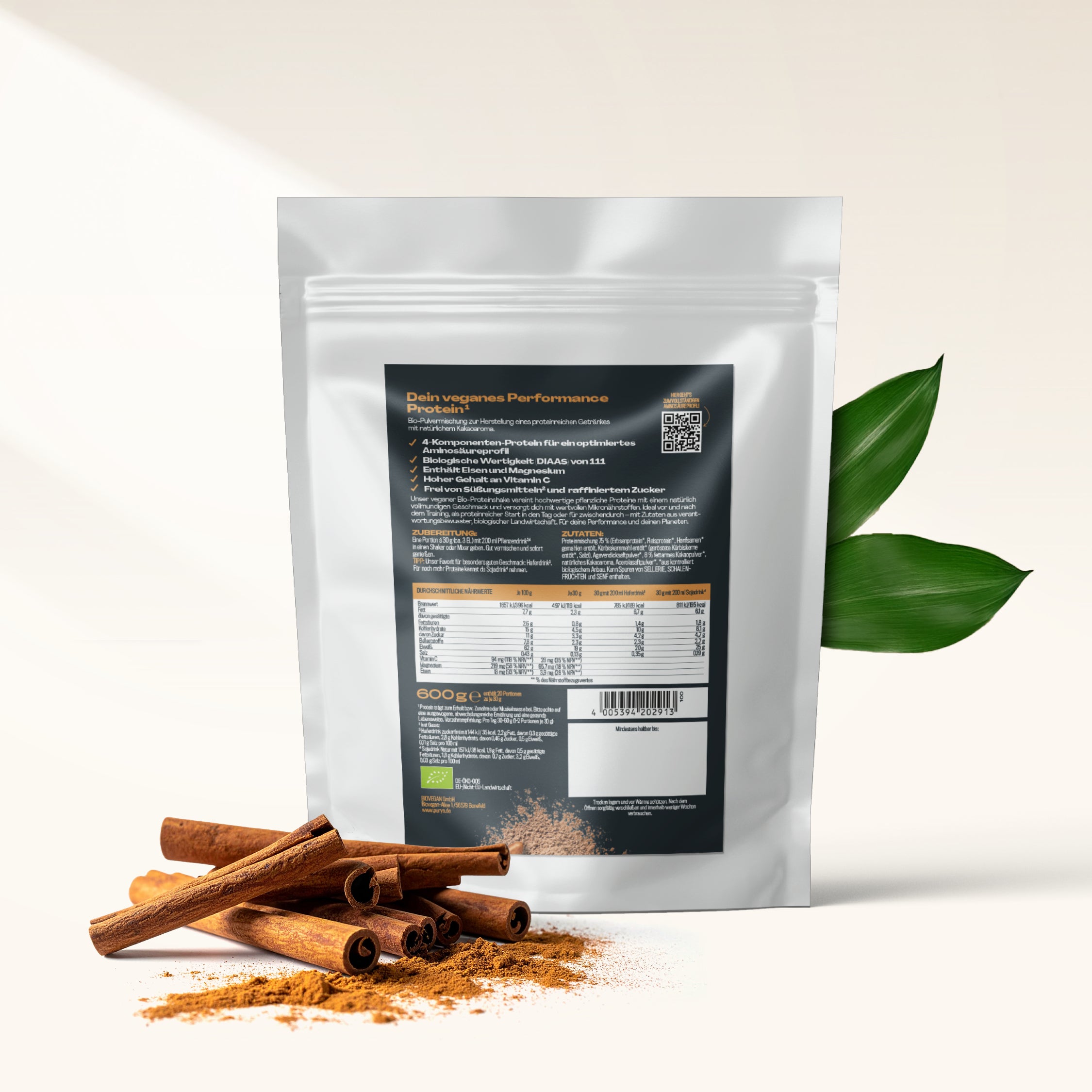 Veganes Proteinpulver Cinnamon 600g