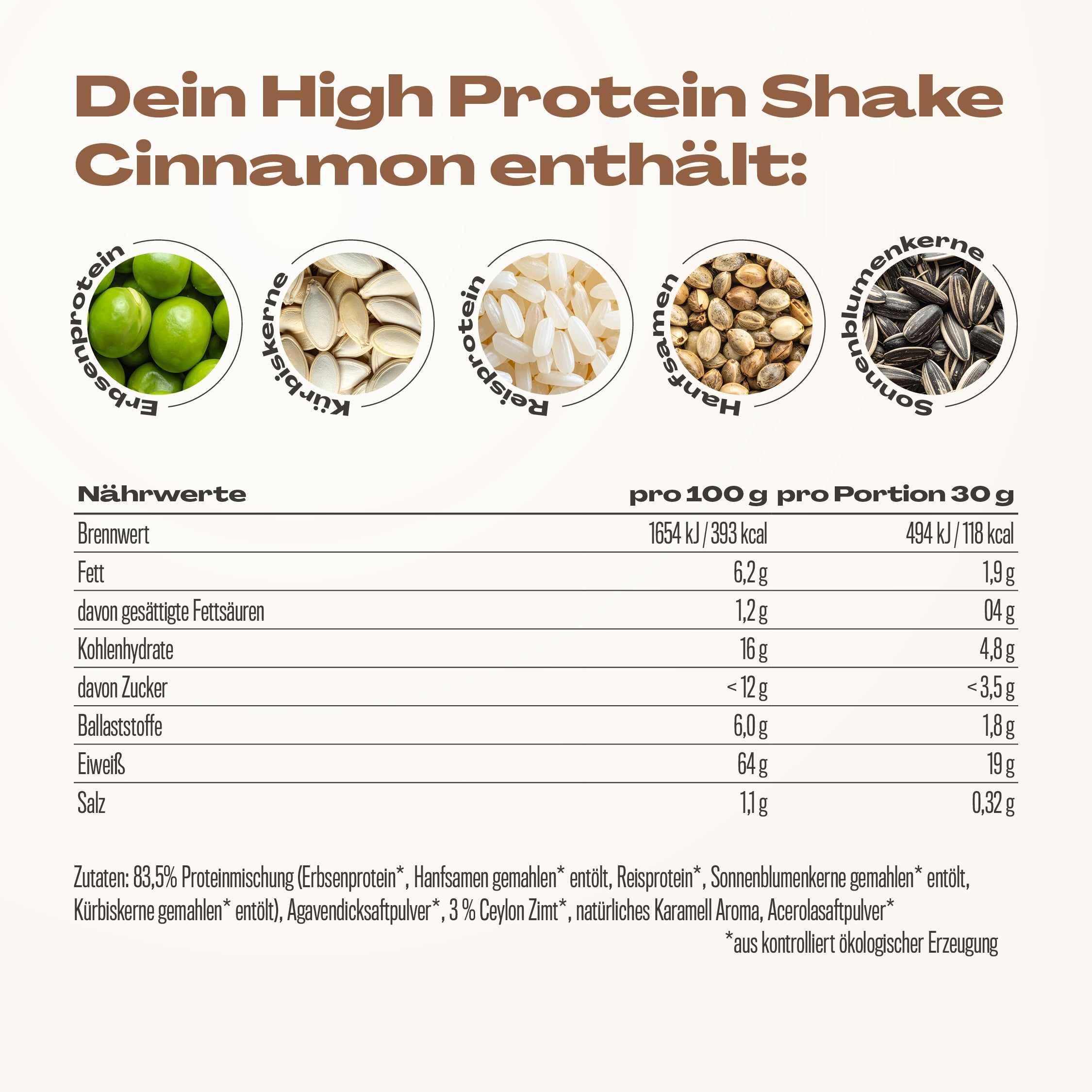Veganes Proteinpulver Cinnamon 600g