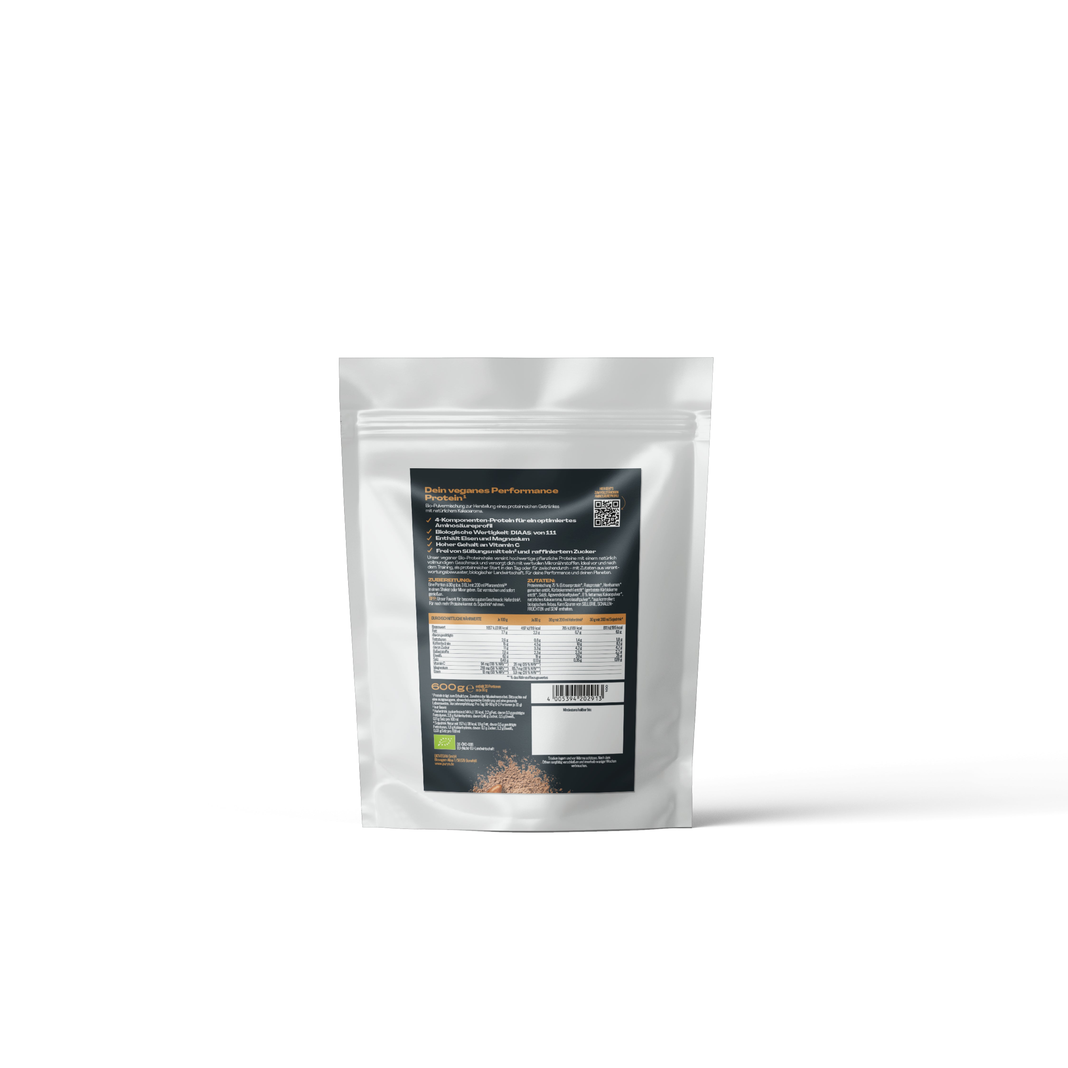 Veganes Proteinpulver Kakao 600g