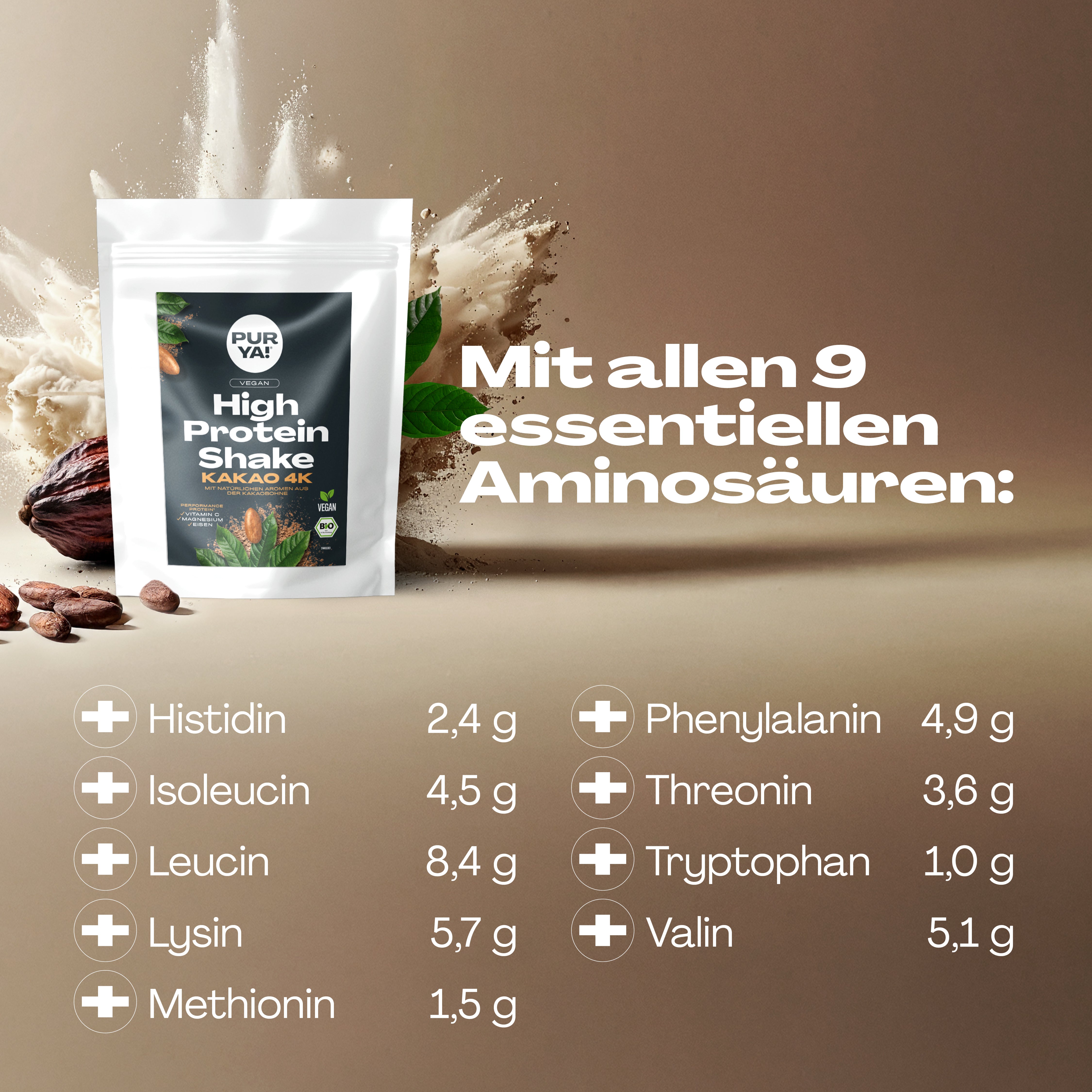 Veganes Proteinpulver Kakao 600g
