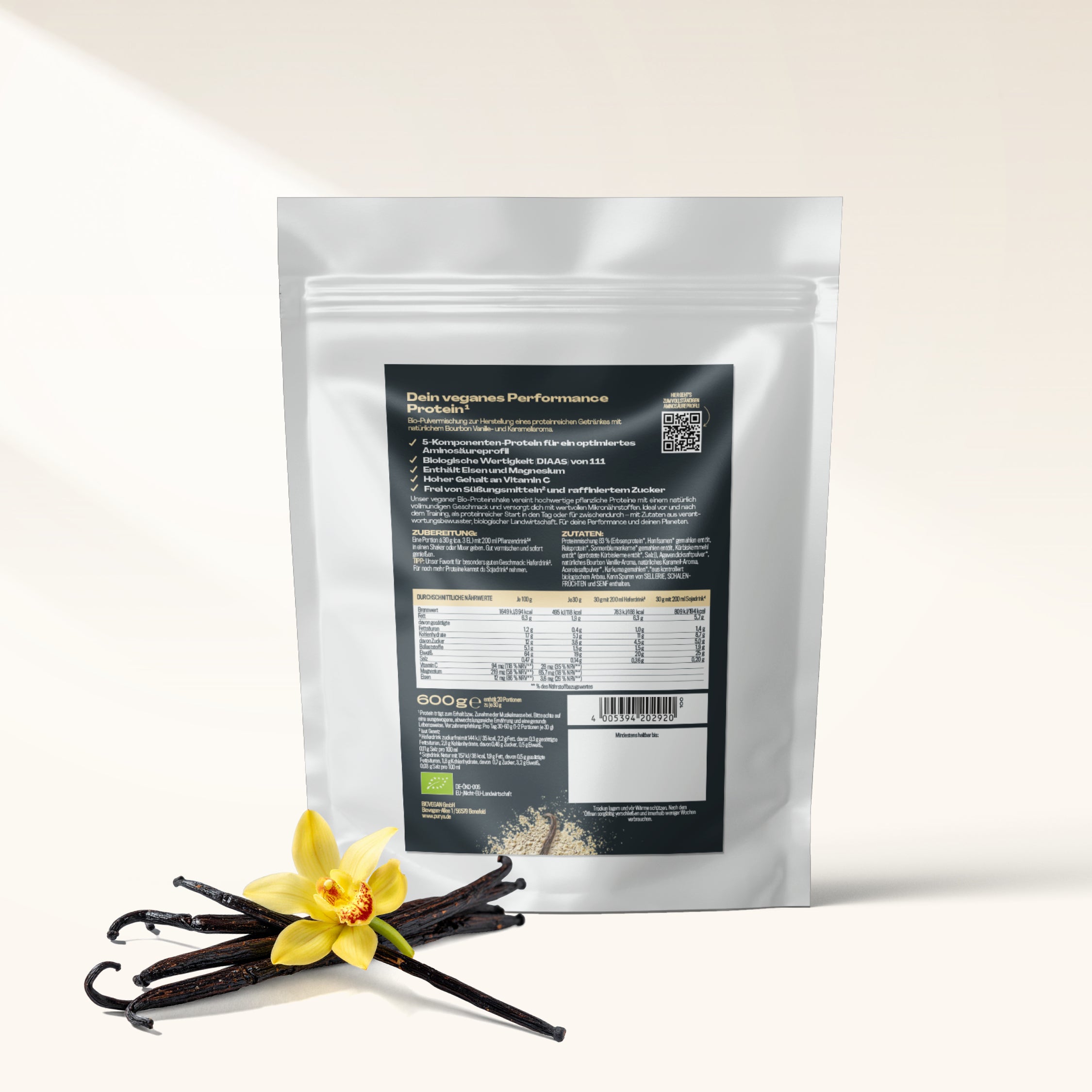 Veganes Proteinpulver Vanille 600g