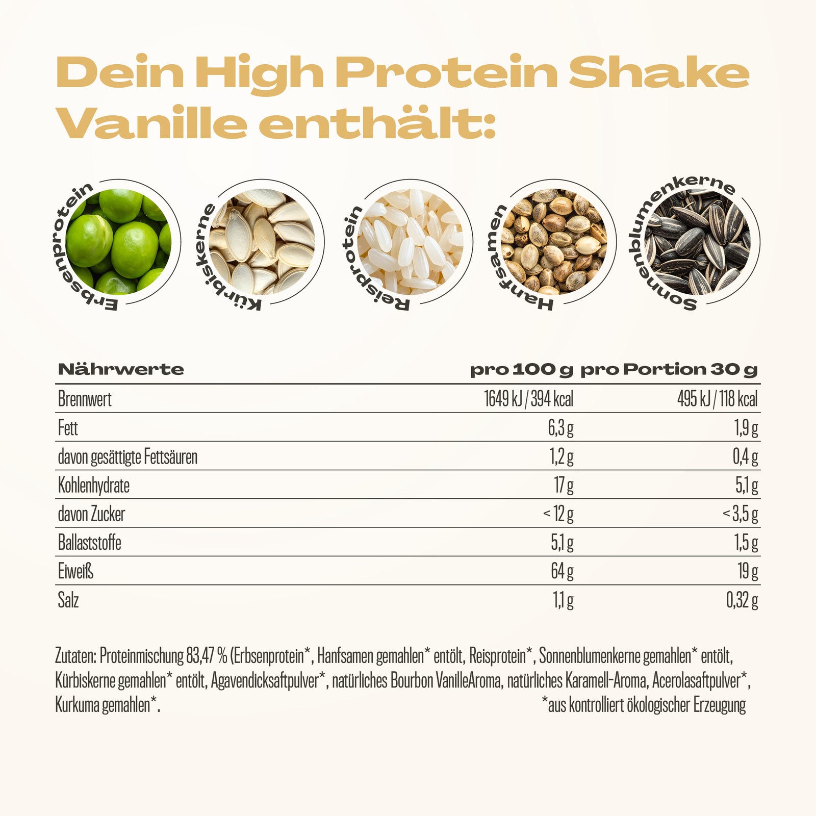 Veganes Proteinpulver Vanille