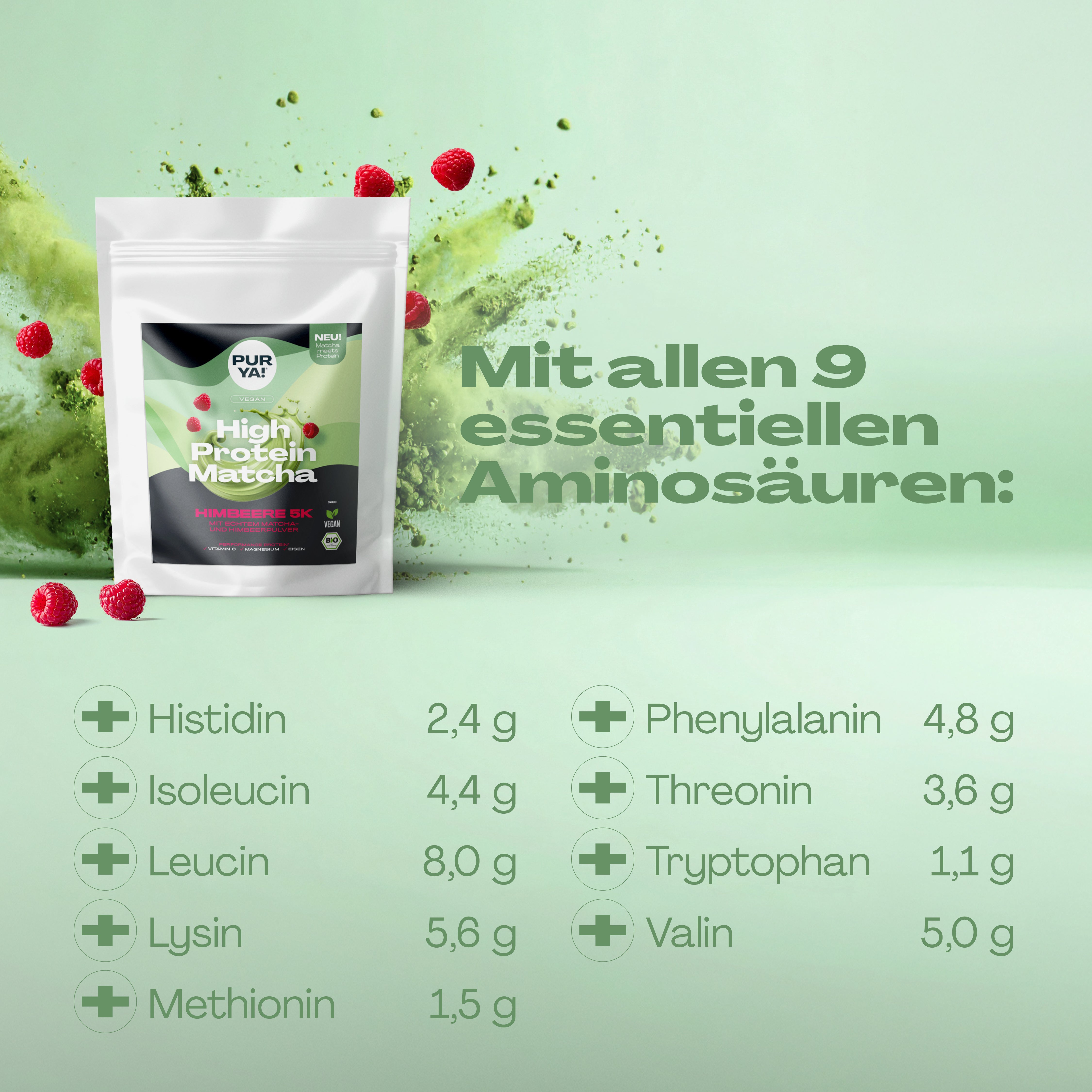 Veganes Proteinpulver Matcha