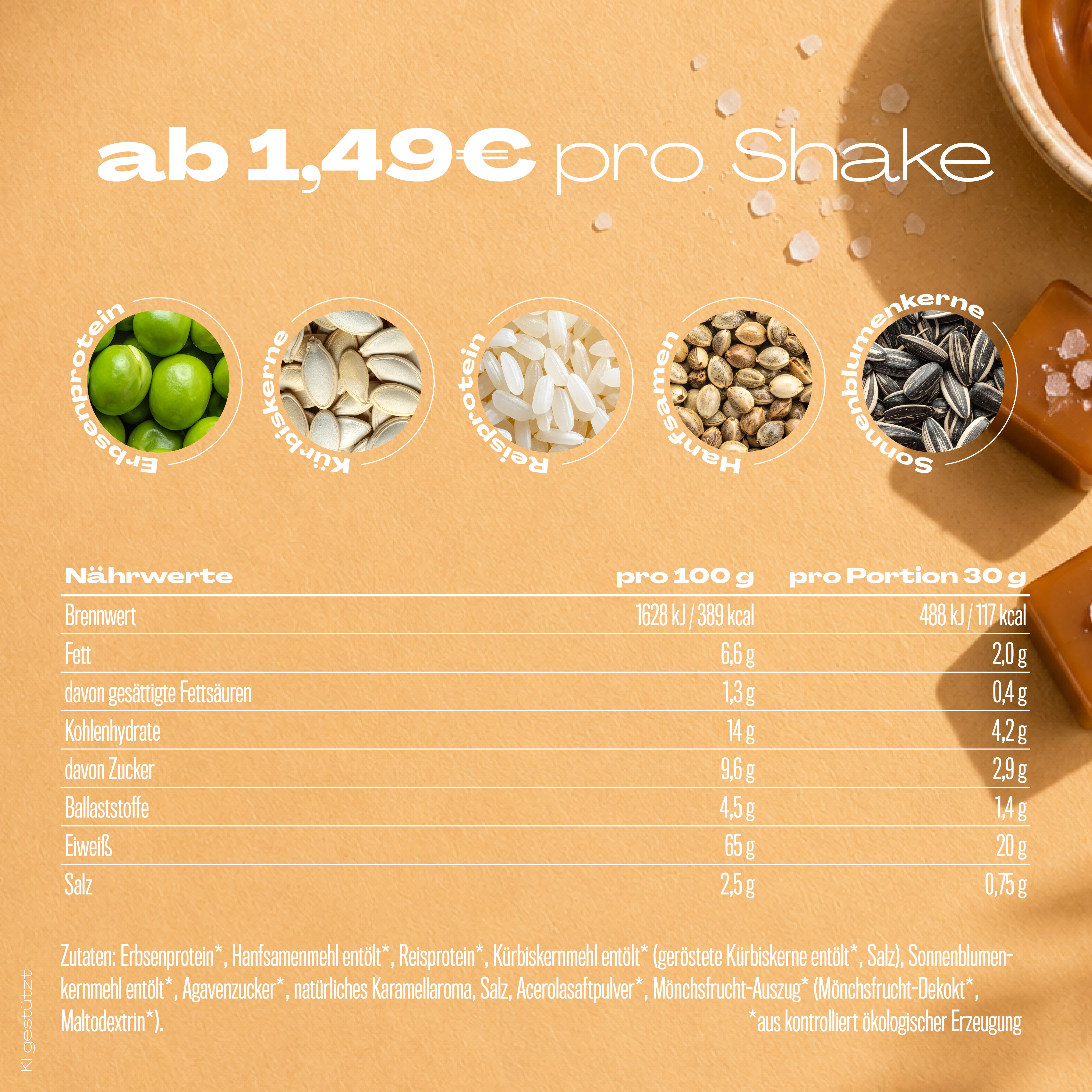Veganes Salted Caramel Protein