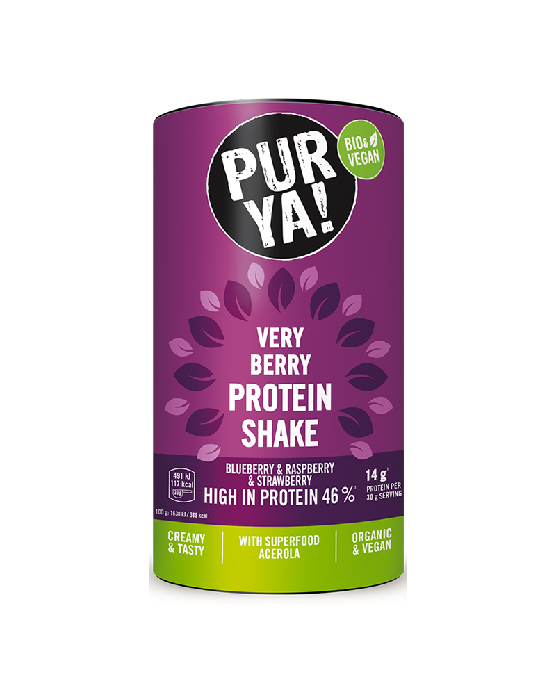 PURYA! Protein Shakes mit Superfood Dose in der Sorte Very Berry mit Acerola
