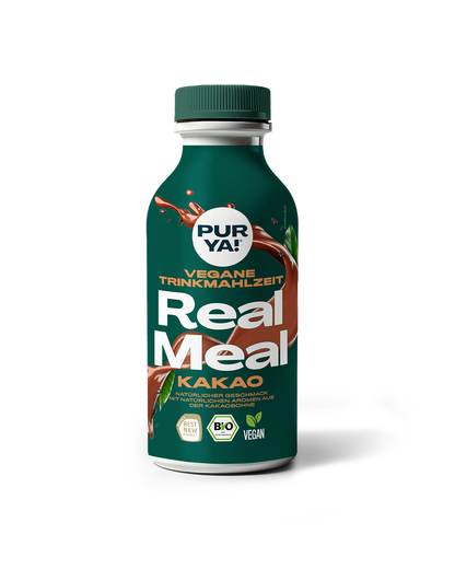 Eine PURYA! Real Meal To Go Trinkmahlzeit Flasche in der Sorte Kakao