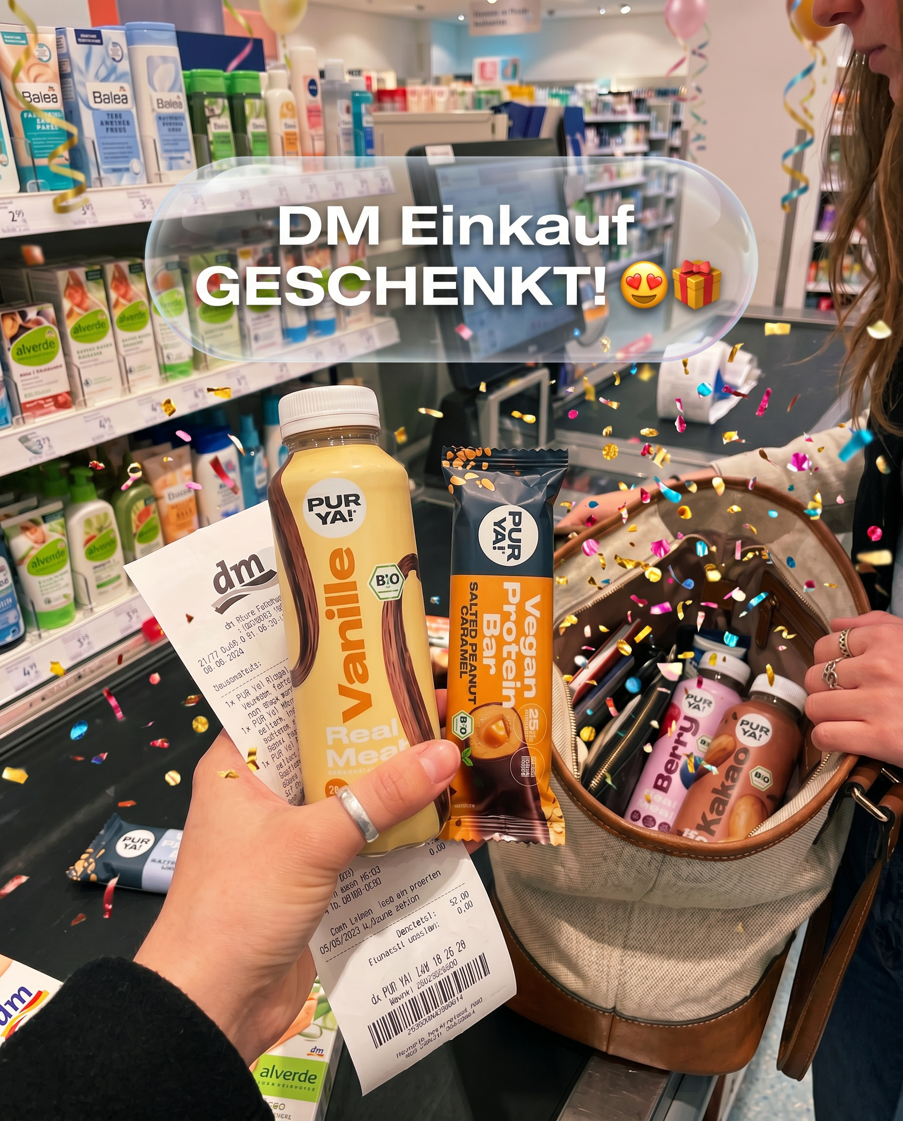 PURYA Produkte bei dm gekauft - Cashback Aktion